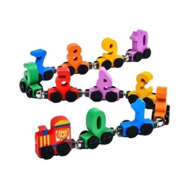 Imagem de Brinquedos Educativos De Trem Magnético Colorido, Blocos De Construção