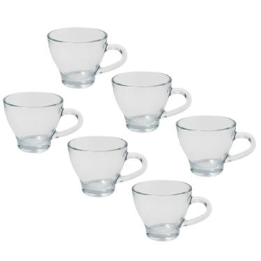 Imagem de Xicara De Vidro Para Cafe 90ml Conjunto 6 Peças