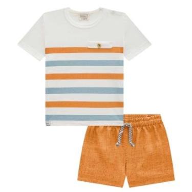 Imagem de Conjunto Infantil Menino Camiseta/Bermuda Listras Luc.Boo-Masculino
