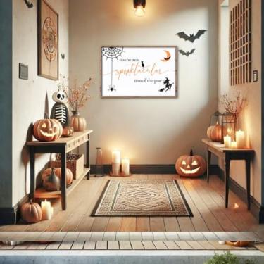 Imagem de Cartazes It's The Most Spooktacular Time of The Year Poster Halloween Witch Sign Print Wall Art Canvas Artwork Wall Decor Prints Painting Art Prints Picture Farmhouse Halloween Decoration Sem moldura
