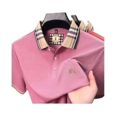 Imagem de Camisa Polo Masculina De Verão Com Manga Curta, Designer De Luxo, Bord