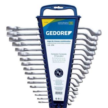 Imagem de Jogo de Chaves Combinada 6 a 22MM com 17 Peças Vanadium 1B-17M GEDORE