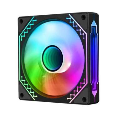 Imagem de Ventilador De Gabinete RGB 120mm Aigo AIR12S 4 Pinos PWM Para Resfriam