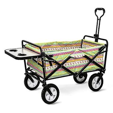 Imagem de LaYiQimn Trolley Trolleys, carrinho de jardim dobrável multifuncional resistente para acampamento ao ar livre piquenique cesta de pesca com tampo de mesa, carga: 80 kg/B