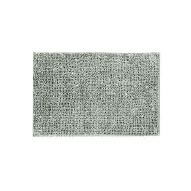 Imagem de Tapete Antiderrapante Cinza Fio Prateado Banheiro 50x70cm