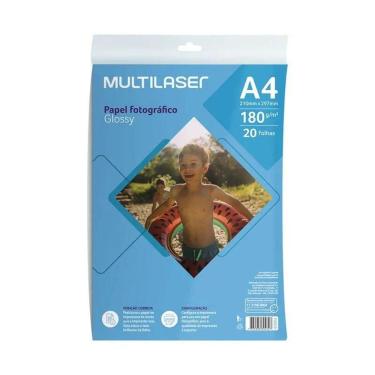 Imagem de Papel Fotográfico Glossy 180g A4 Com 20 Folhas - Pe039