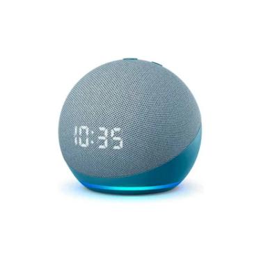 Imagem de Caixa De Som Amazon Echo Dot 5 Geração / Alexa / Relógio / Bluetooth - Azul