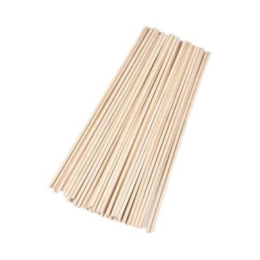 Imagem de Bastão De Madeira Redondo Durável Para Artesanato, Alimentos, Picolés,