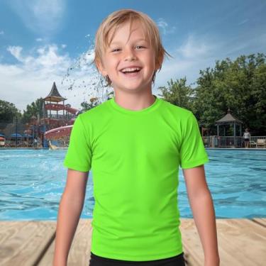 Imagem de Camisa Térmica Infantil Menino Manga Curta Proteção Solar Segunda Pele