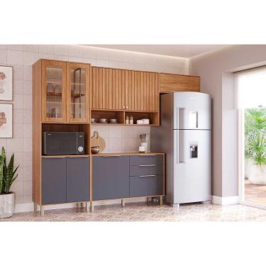 Imagem de Cozinha Modulada MGM Divina MGM 4 Peças C4P261 Cinamomo/Titanium