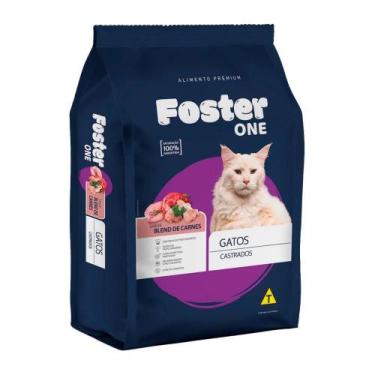 Imagem de Ração Foster One Blend Gatos Castrados Carne 1kg