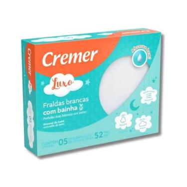 Imagem de Fralda Luxo C/ Bainha Pacote C/5 Unidades 70x68cm Cremer