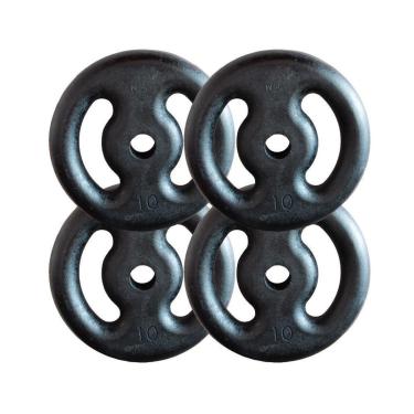 Imagem de Kit com 4 Anilhas de Ferro Fundido de 10 Kg-Unissex