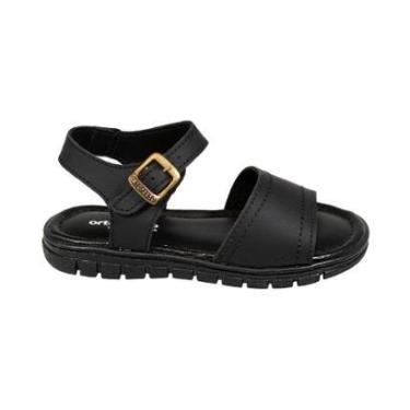 Imagem de Sandália Infantil com Fivela Ortopasso Preta-Unissex