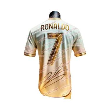Imagem de Camisa De Futebol Masculina Ronaldo, T-shirt Esportiva Respirável, Com
