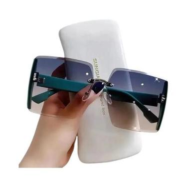 Imagem de Óculos de Sol Sem Armação com Lentes Degradê - Estilo Moderno e Sofist