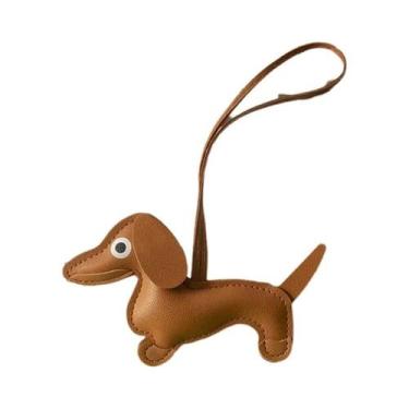 Imagem de Chaveiro De Cachorrinho Fofo, Acessório Clássico De Moda Em Couro PU, 