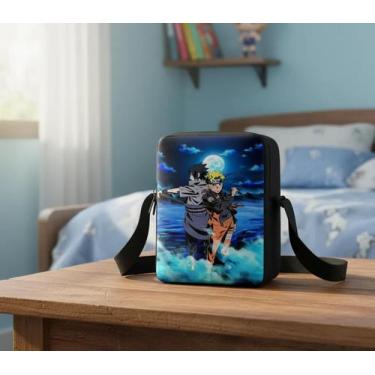 Imagem de Lancheira Naruto Transversal Infantil Unissex Resistente, Naruto e Sas