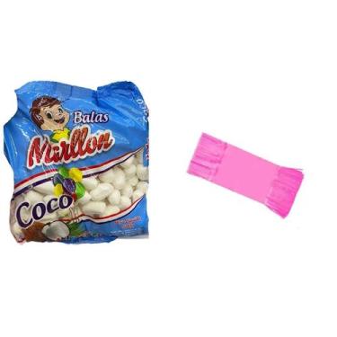 Imagem de Kit Bala de Coco 150un + Papel seda Rosa 150un p/ embalar - Lynx produ