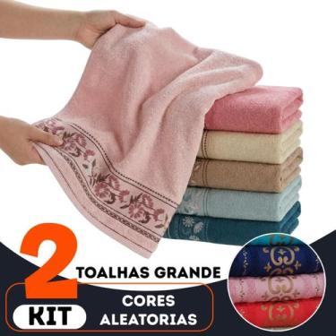 Imagem de Jogo De Toalha De Banho Gigante Luxo Macia Alta Absorção Banheiro Deco