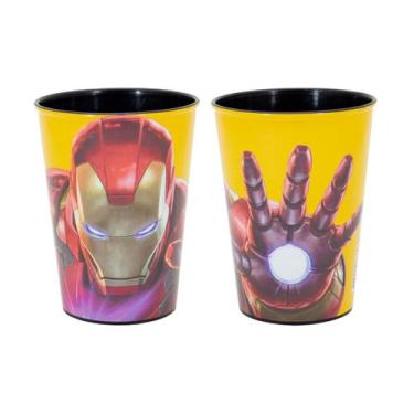 Imagem de Copo Infantil de Plástico 320 ml Personagens Heróis e Princesas - Plas