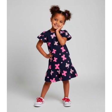 Imagem de Vestido Infantil Com Babado Franzido Select Azul, 10, Azul