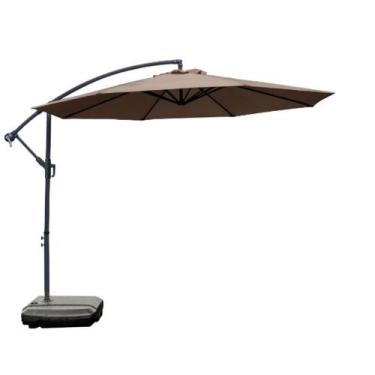 Imagem de Ombrelone Lateral com Base 2 Rodinhas HDPE Bahamas Rivatti 300 cm Larg