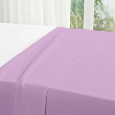 Imagem de Lençol de Cima Super King c/Bainha Percal 180 Fios - Genérico, LILÁS