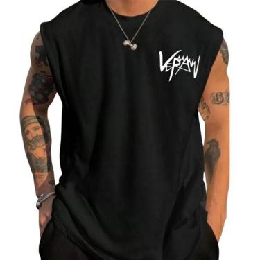 Imagem de Camiseta Regata Oversized Streetwear Masculina 100% Algodão Premium-Masculino