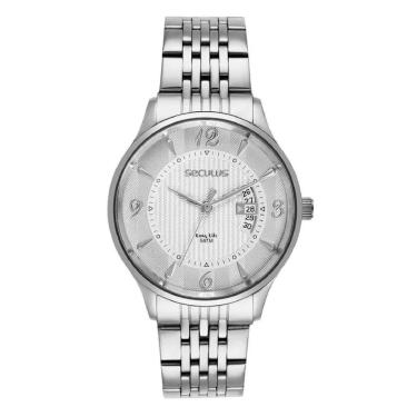 Imagem de RELÓGIO ANALÓGICO CALENDÁRIO AÇO SECULUS-Masculino