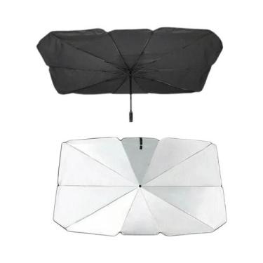 Imagem de Sombrinha De Carro Prateada Resistente a UV, Acessórios De Proteção So