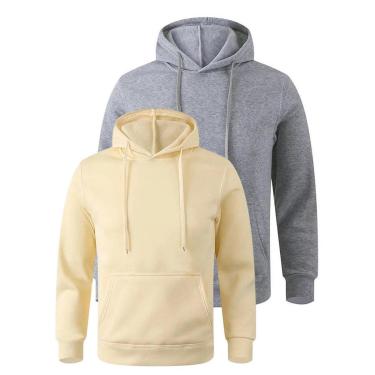 Imagem de Kit 2 Moletons Masculino Bolso Canguru Moleton Casual Capuz moletom Conforto Alta qualidade-Unissex