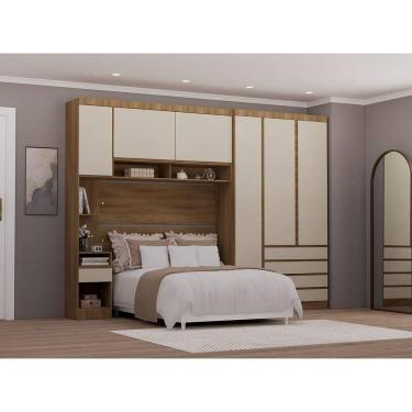 Imagem de Guarda Roupa Casal Modulado 6 Portas E 6 Gavetas Veneza Avelã Pf-arenas Pf