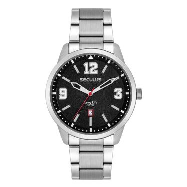 Imagem de Relógio Seculus Masculino Ref: 44347g0svna1 Casual Prateado