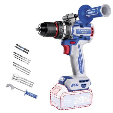 Imagem de Parafusadeira Furadeira de Impacto Tramontina by TOTAL 20V Brushless 96 N.m Mandril 1/2"