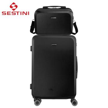 Imagem de Mala Bordo 10kg e Frasqueira Em ABS Super Resistente Original Sestini 