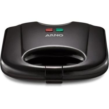 Imagem de Sanduicheira e Grill SACB Antiaderente para Lanches e Carnes em Plástico Preto 110V