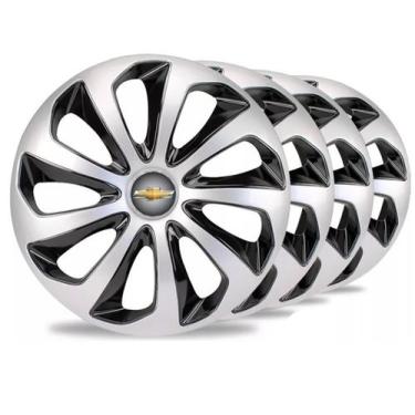 Imagem de Jogo Calota Velox Pto Pta Aro 14 Para Onix 12 2013 2014 2015 - Elitte 