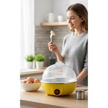 Imagem de Cozedor Ovos Elétrico 7 Ovos: Mole, Macio, Duro + Vapor - Congratulati