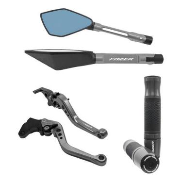 Imagem de Manete Manopla Retrovisor Fazer 150 250 Gravado A Laser - Special Leve