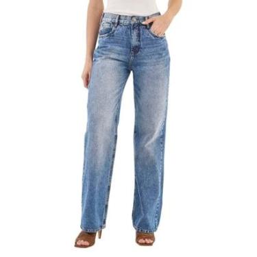 Imagem de Calça Jeans Colcci Wide Leg Leoni Índico Feminina-Feminino