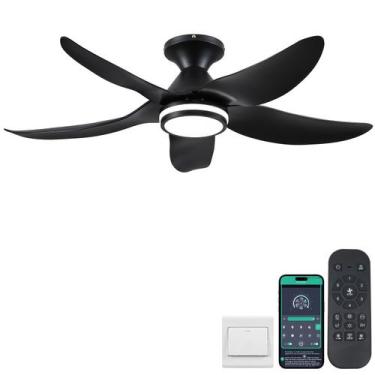 Imagem de Ventilador de teto Kviflon 116cm com luzes e controle remoto preto, 11