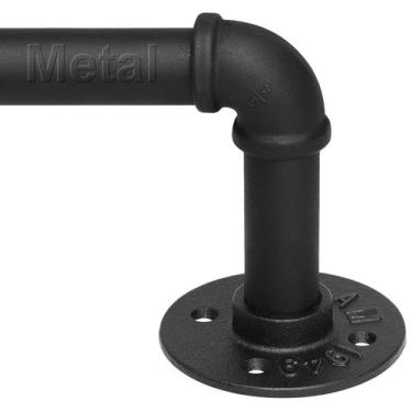Imagem de Varão de cortina Refrze Industrial Preto 168-305cm ajustável