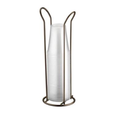 Imagem de Organizador Suporte Porta Copos Descartáveis 200ml Cozinha Cor Café - 