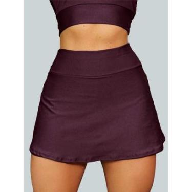 Imagem de Short Saia Academia Saia Beach Tennis Com Short Interno Donna Martins-Feminino