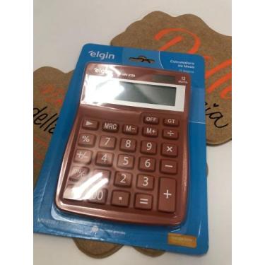 Imagem de CALCULADORA DE MESA ELGIN MV4127 - Cores, Marrom
