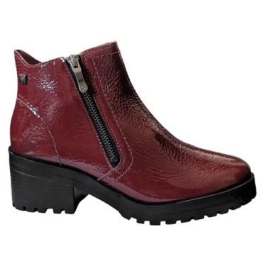 Imagem de Bota Bottero Feminina Couro Verniz Botglasgow 349102, 39, Vinho, Femin