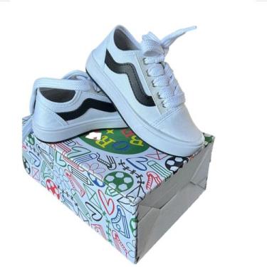 Imagem de Tênis Infantil Escolar Básico Van Skateboard Leve Preto - Ortobessa, B