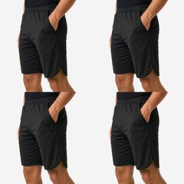 Imagem de Kit 4 Shorts Bermuda Masculina Dry Fit Esportiva Leve com Bolsos Acade