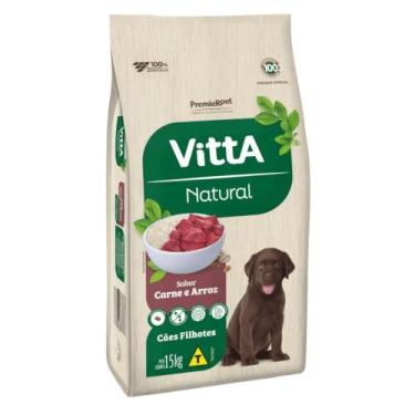 Imagem de Ração Vitta Natural para Cães Filhotes Sabor Carne & Arroz 15 kg
